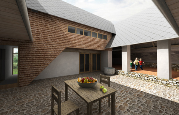 venkovský dům se dvorem