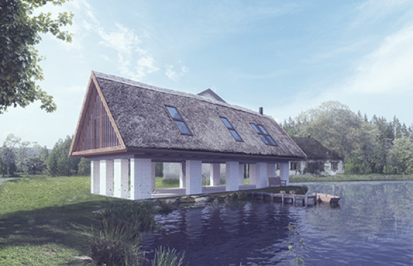 dům u rybníka v CHKO